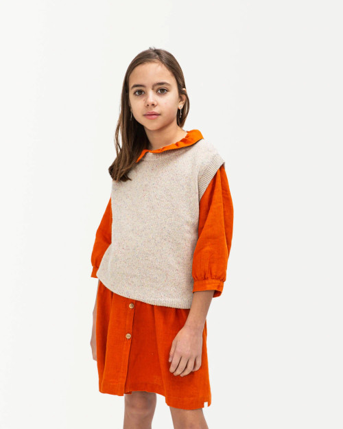Matona - Organic Strickweste Wolle-Seide Konfetti