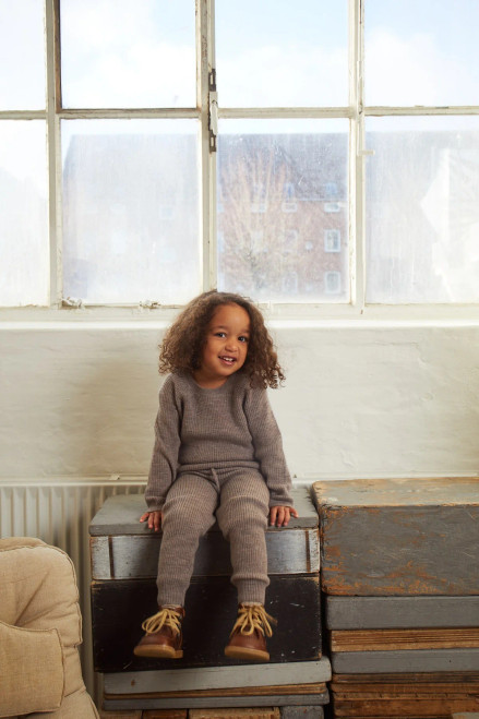 Copenhagen Colors - Klassisches Ripp Longsleeve Merinowolle Natural Melange