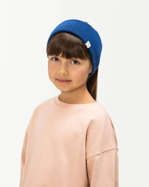 Matona - Organic Wollstrick Stirnband Royal Blue