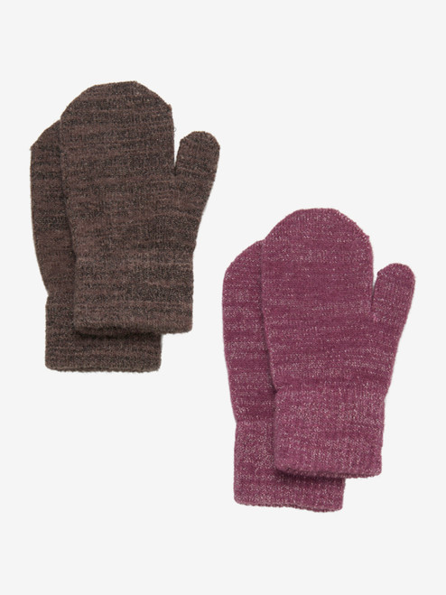 Celavi - Magic Handschuhe Wolle 2-pack Glitter Mellow Mauve