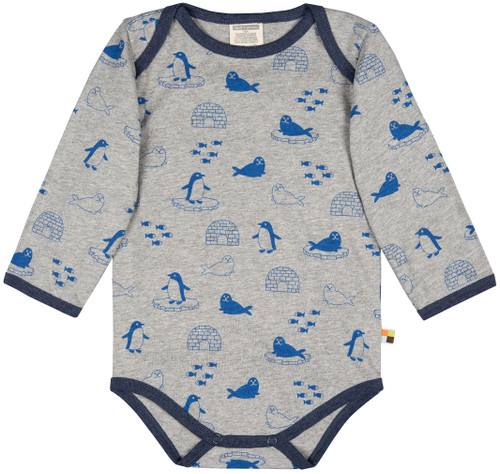 Loud+Proud - Body Druck Pinguin grey