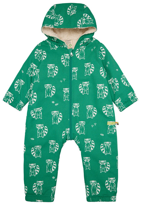 Loud+Proud - Organic Wasserabweisender Overall mit Teddyfutter Dachs Plant