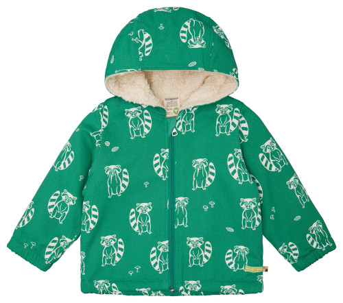 Loud+Proud - Organic Wasserabweisender Jacke mit Teddyfutter Dachs Plant