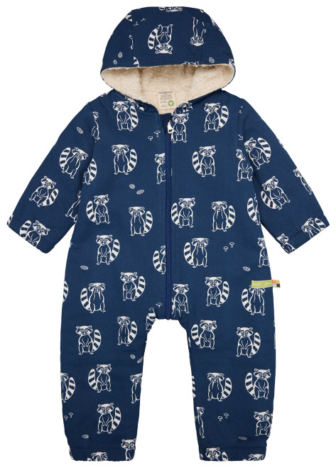 Loud+Proud - Organic Wasserabweisender Overall mit Teddyfutter Dachs Ultramarine