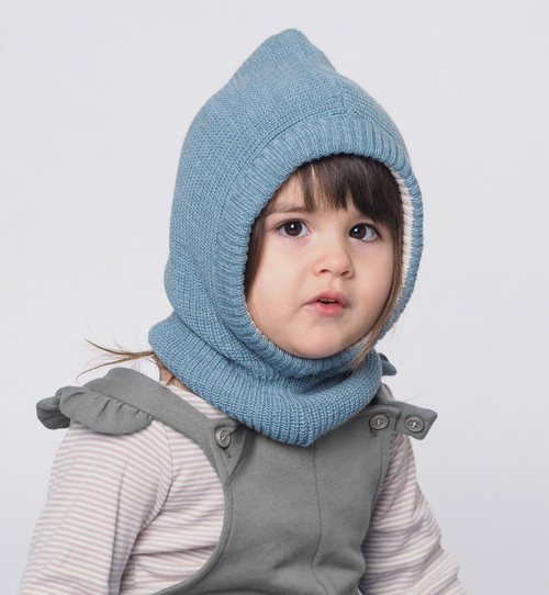 Reiff - Organic Schlupfmütze Merinowolle Strick Aqua