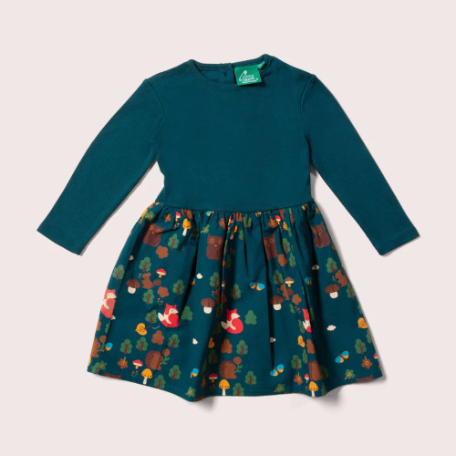 LittleGreenRadicals - Organi Twirler Dress Waldtiere