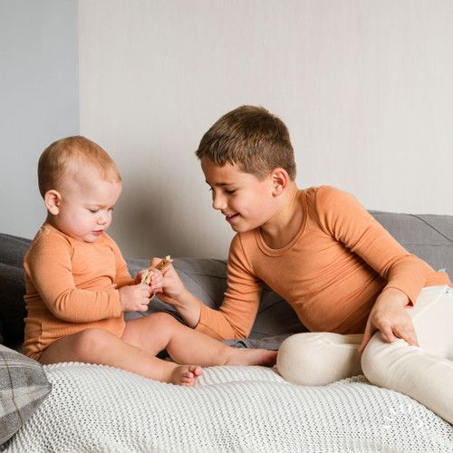 Iobio - Organic Longsleeve Wolle-Seide Cinnamon