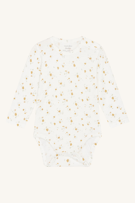 Hust & Claire - Organic Langarmbody Bambusviskose Buller Blümchen