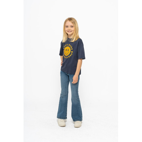 The New - Organic T-Shirt Indigo „Love More Worry Less“