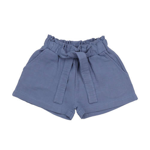 Walkiddy - Organic Shorts Musselin rauchblau