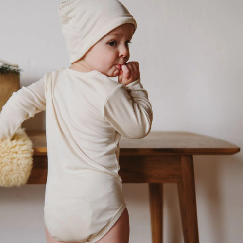 Eve+Olive - Organic Langarmbody Lyocell Beige