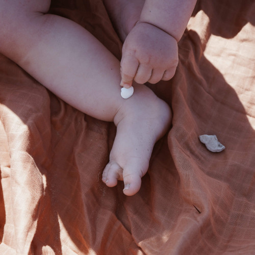 Baby Bello - Organic Swaddle Decke Musselin Tawny Birch