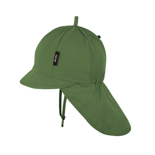 PurePure - Organic Sonnenmütze mit Schirmchen & Nackenschutz Matcha