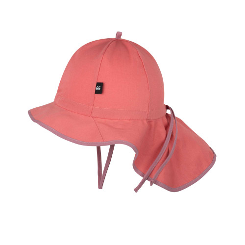 PurePure - Organic Sonnenmütze mit Nackenschutz Rouge