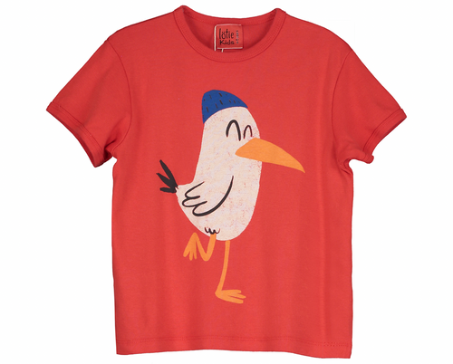 Lötiekids - Organic Retro Fit T-Shirt rot Möwe