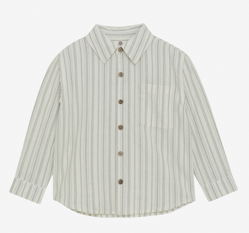 Enfant - Organic Hemd Langarm Streifen Jade