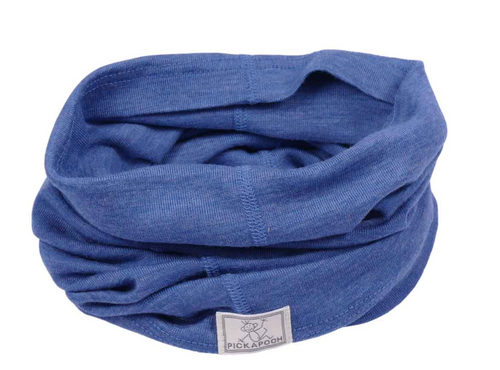 Pickapooh - Strunzl Wolle-Seide Schlupfschal Jeansblau