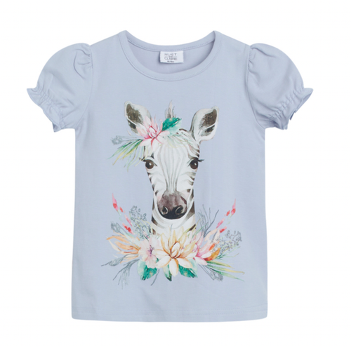 Hust&Claire - Ayla T-shirt Zebra blue
