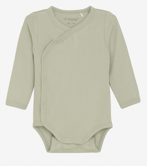 Fixoni - Wickelbody Rippe Modal Desert Sage