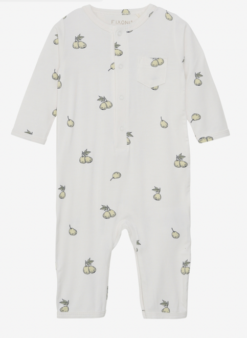 Fixoni - Strampler Bambusviskose Zitrone Eggnog