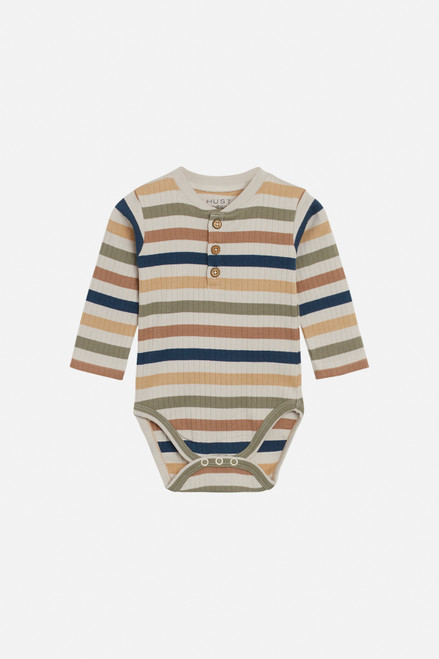Hust&Claire - Bjorn Body langarm Streifen Blue moon