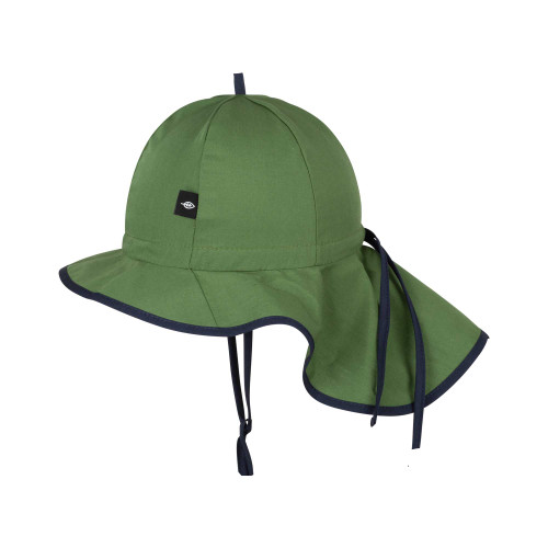 PurePure - Organic Sonnenmütze mit Nackenschutz Matcha