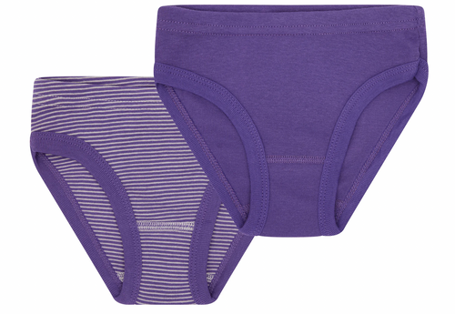 Loud+Proud - Organic Schlüpfer Baumwolle 2er-Pack Violett