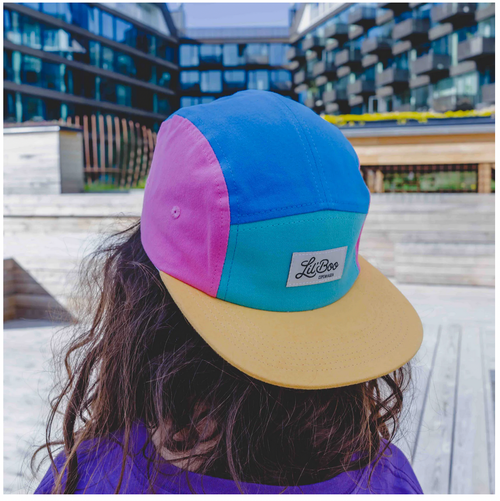 Lil´Bo - Organic Cap Color Block Blue/Green/Pink