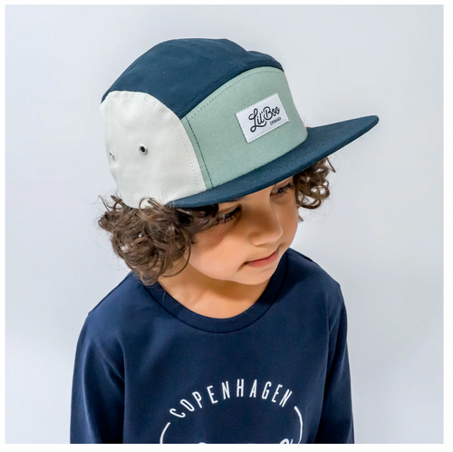 Lil´Bo - Organic Cap Color Block Stone Green/Sand/Navy