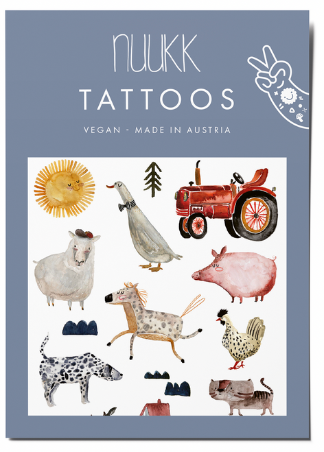 Nuukk - Vegane Tatoos „Bauernhof“