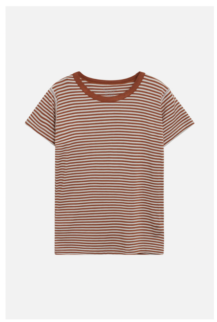 Hust&Claire - Bambus T-Shirt Streifen zimt-natur