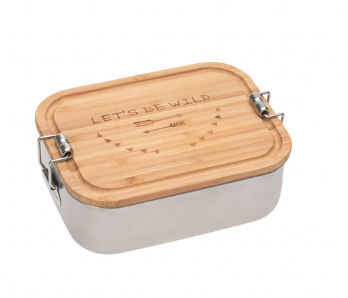 Lässig - Lunchbox Edelstahl Bambus Let’s be wild