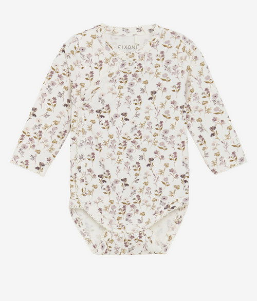 Enfant - Wickelbody Langarm Rippe Tencel Violet Ice