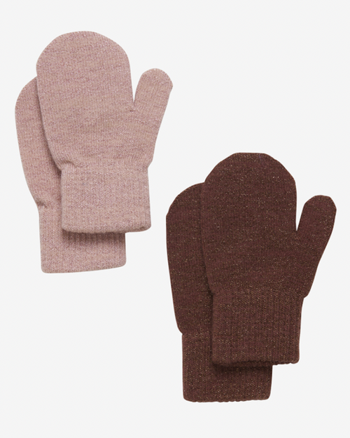 Celavi - Magic Handschuhe Wolle 2-Pack Fudge