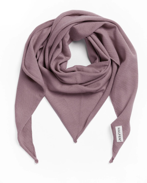Halfen - Organic Dreieckstuch groß Merinowolle mauve
