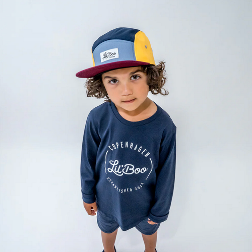 Lil´Boo - Organic Cap Color Block Burgundy