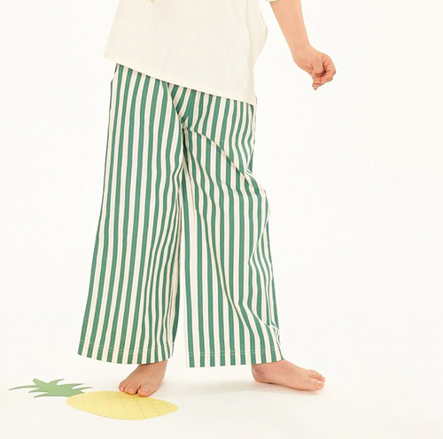 Sense Organics - Organic Hose Culotte Wala Green Stripes