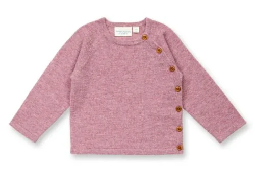 Sense Organics - Organic Wickeljacke Merinowolle feiner Strick Mauve Melange