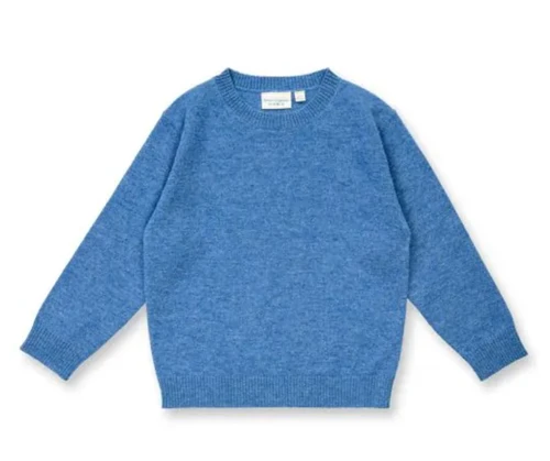 Sense Organics - Organic Strickpullover IKE feine Merinowolle Denim Melange
