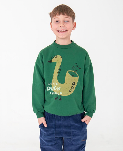 Lötiekids - Organic Sweater Duck Session grün