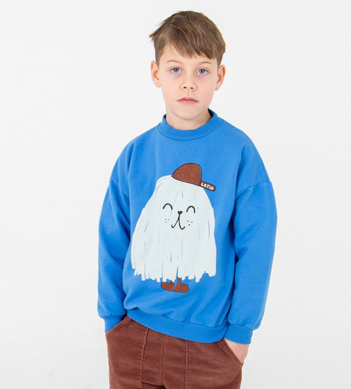 Lötiekids - Organic Sweater Good Monster Cobalt Blue