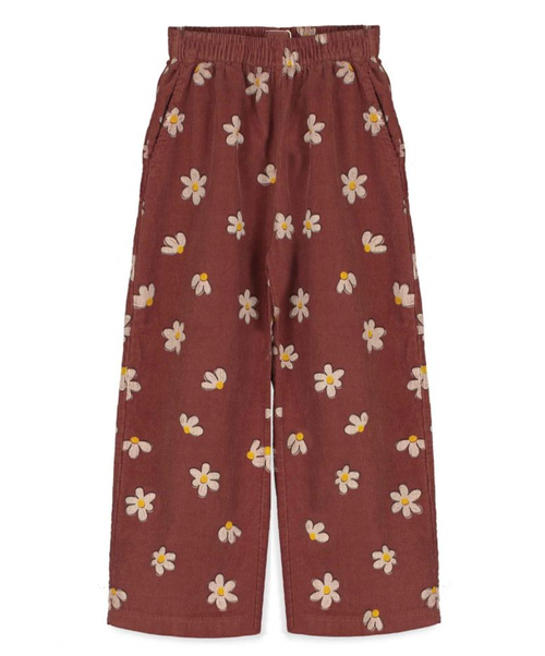 Lötiekids - Organic feine Cordhose Gänseblümchen braun
