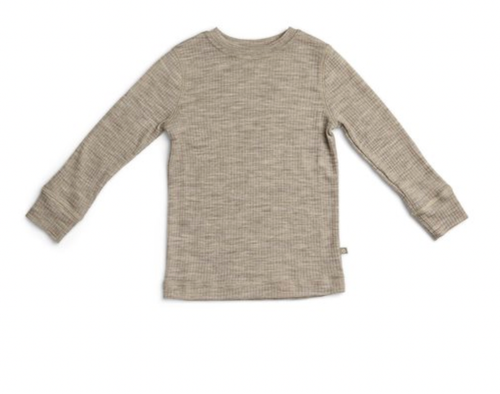 Smallstuff - Longsleeve Merinowolle Rippe Light Nature