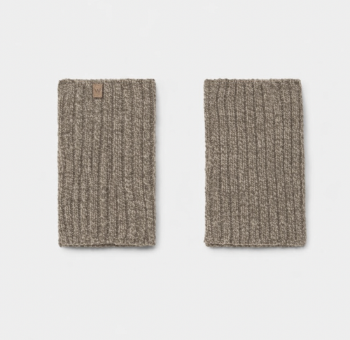 Wedoble - Organic Handstulpen Merinowolle Strick Luvas Taupe