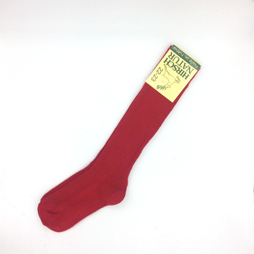HirschNatur - Feinstrickkniestrumpf 50 % Baumwolle KbA / 50% Wolle rot
