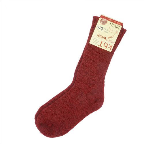 HirschNatur - Extra dicke Socke mit Plüschsohle 100% Schurwolle KbT mohn