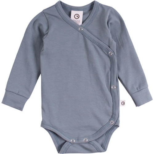 Wickelbody langarm lagoon grau