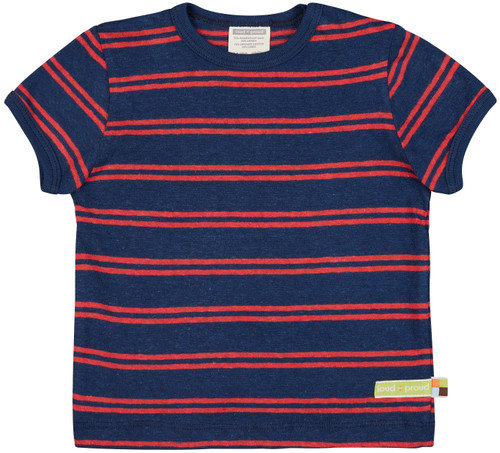 Loud+Proud T-Shirt leinen Streifen marine