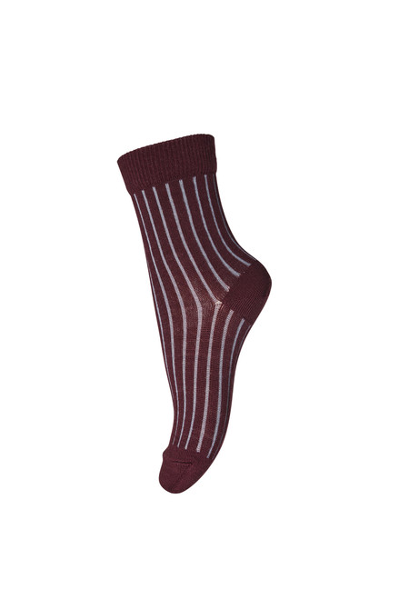 MP - Socke Merinowolle bordeaux-grau