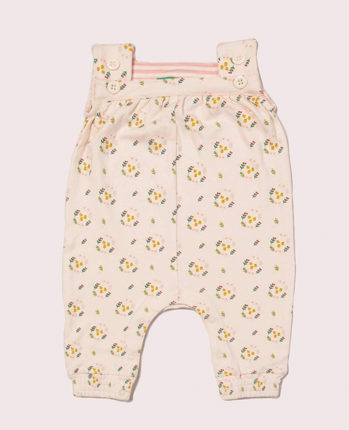 Strampler Baumwolle Jersey Blümchen Creme Little Green Radicals